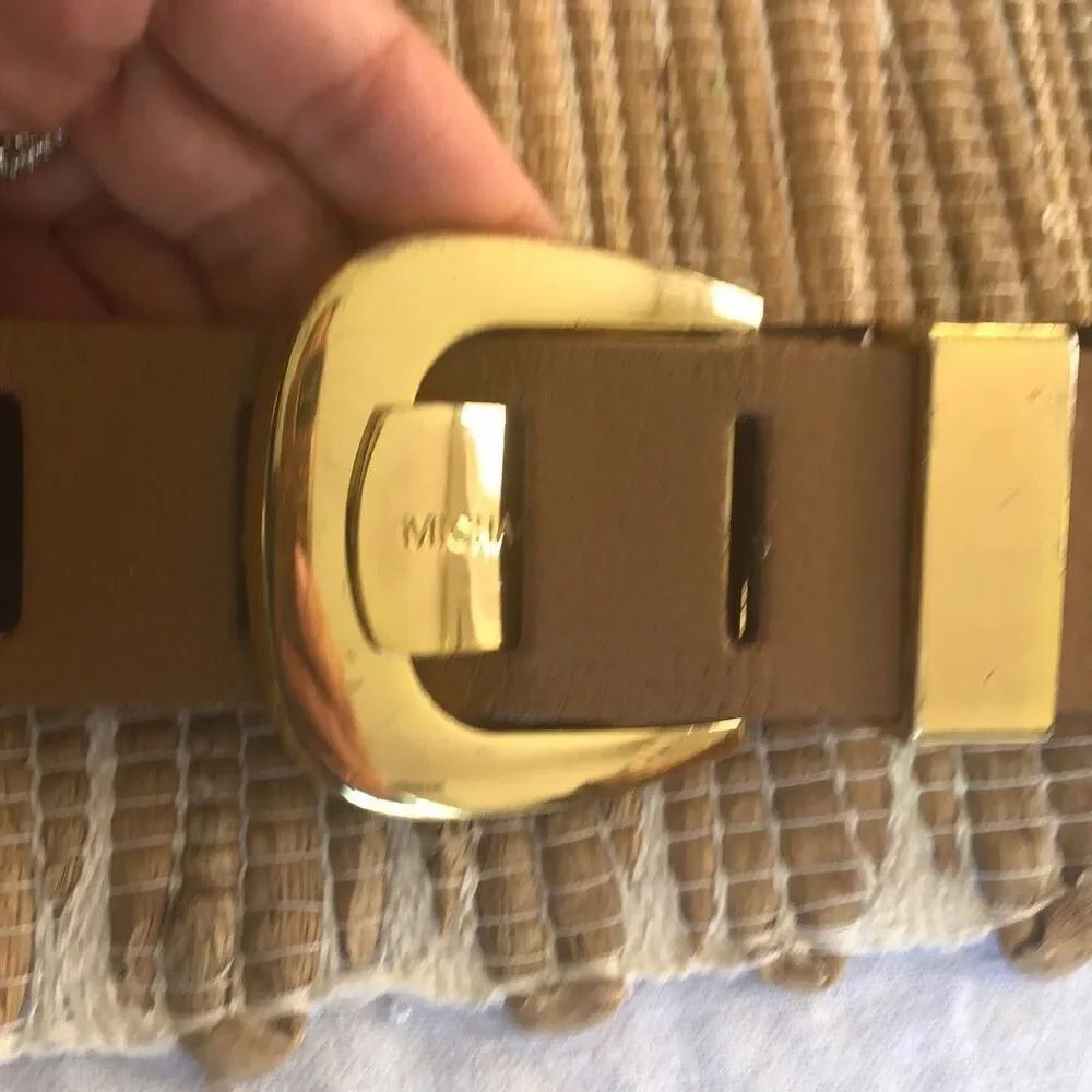 Michael Kors, brown and gold belt size S - Picture 2 of 8